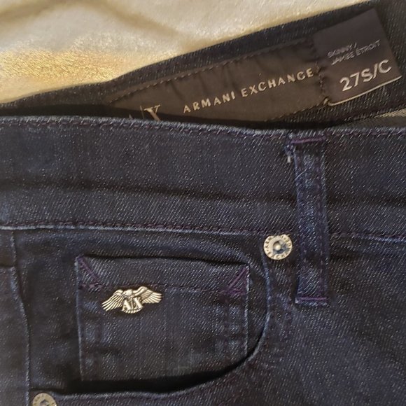 Armani Exchange- AX- Skinny Dark Blue Denim Size 6- L28" - Picture 1 of 7
